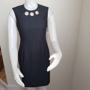 Calvin Klein denim sheath dress